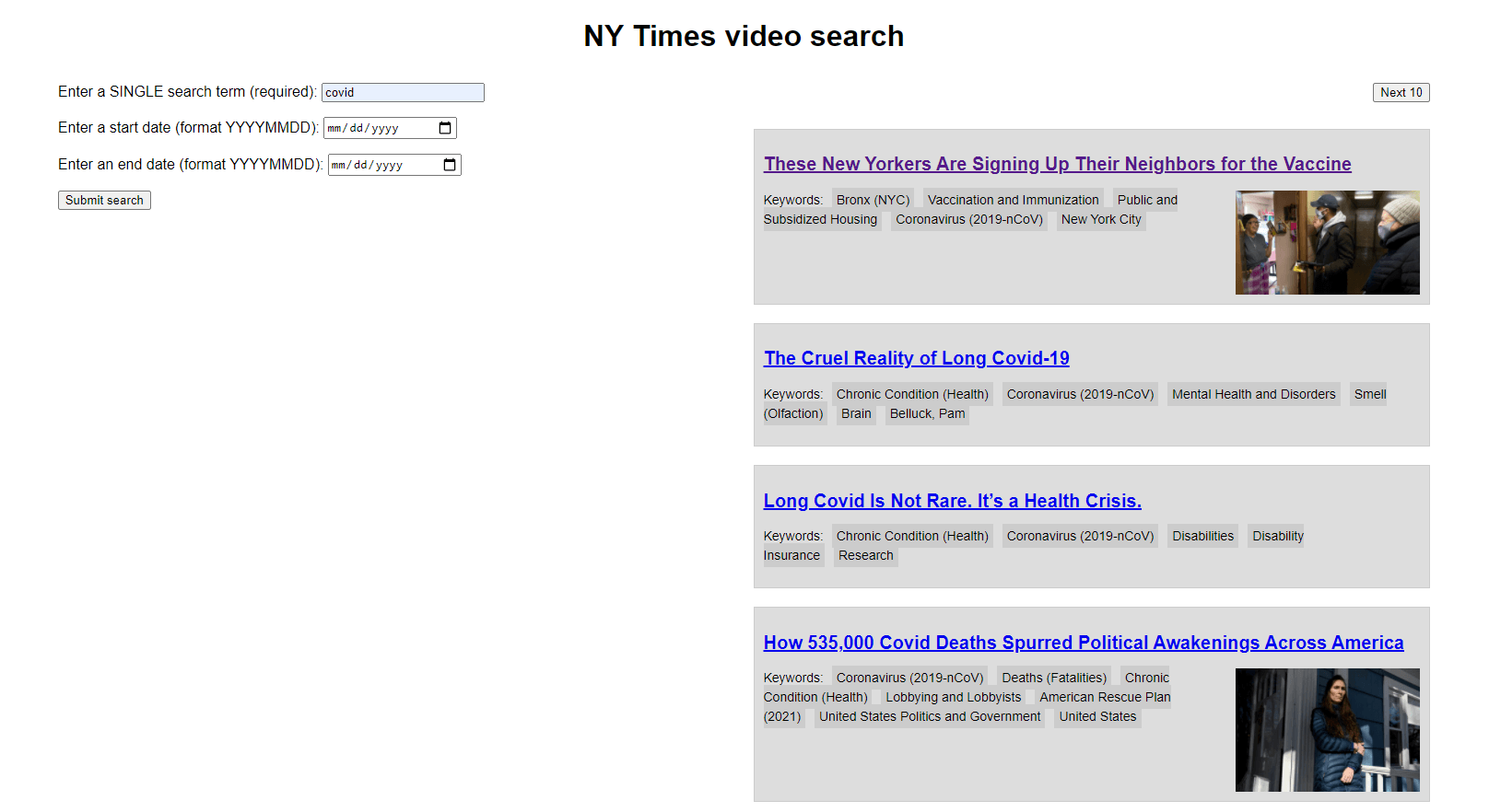 NYT API